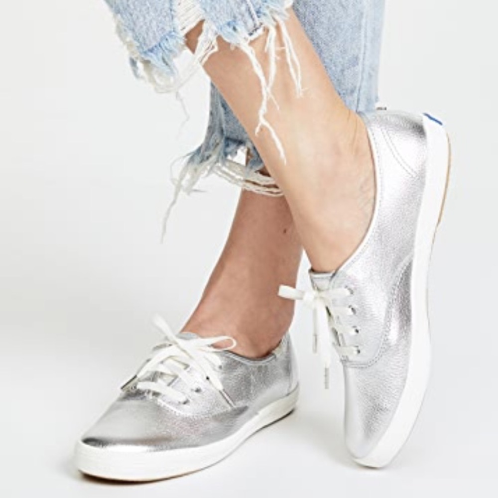 Silver Keds x Kate Spade Sneakers